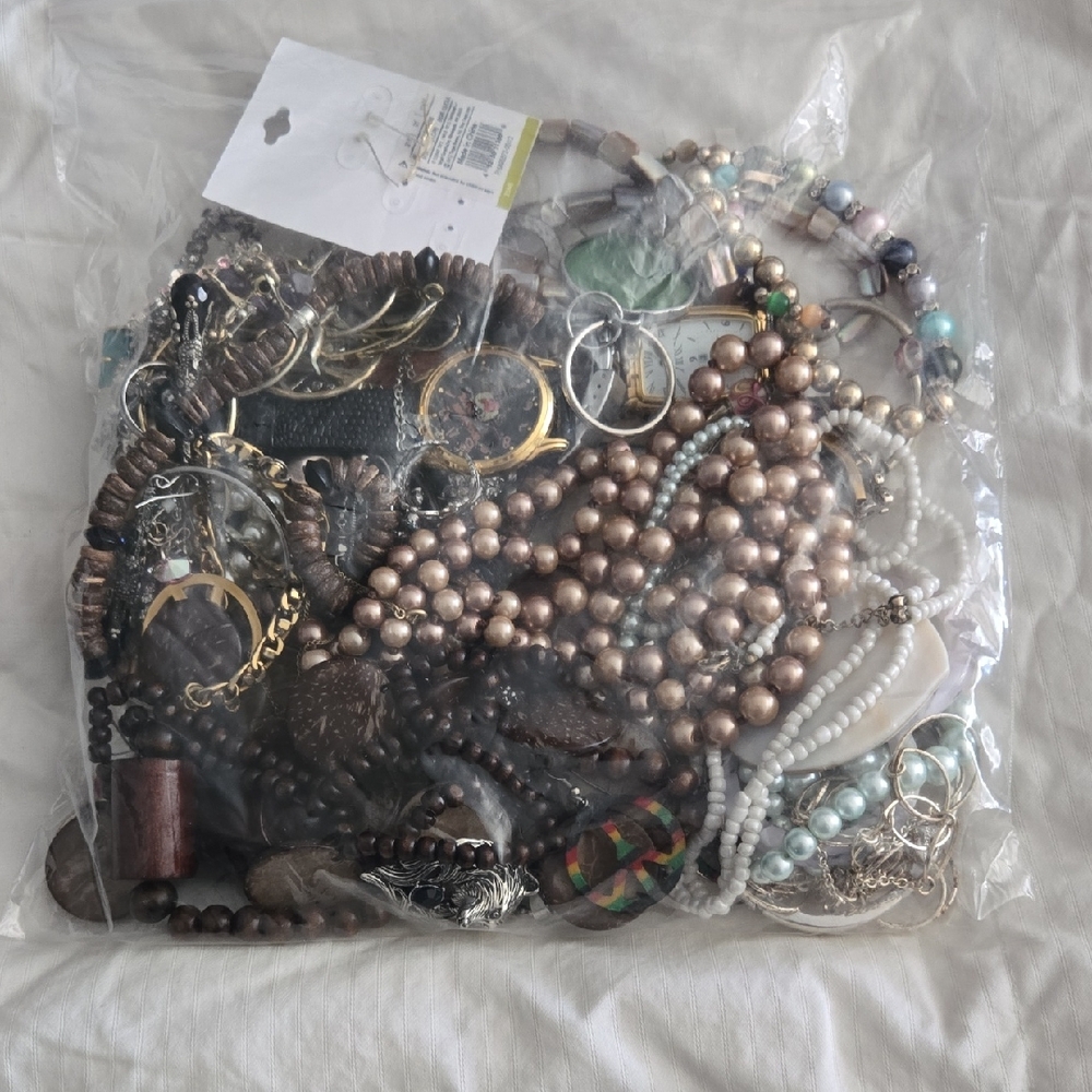 Lg Bag Of Assorted Costume Jewerly